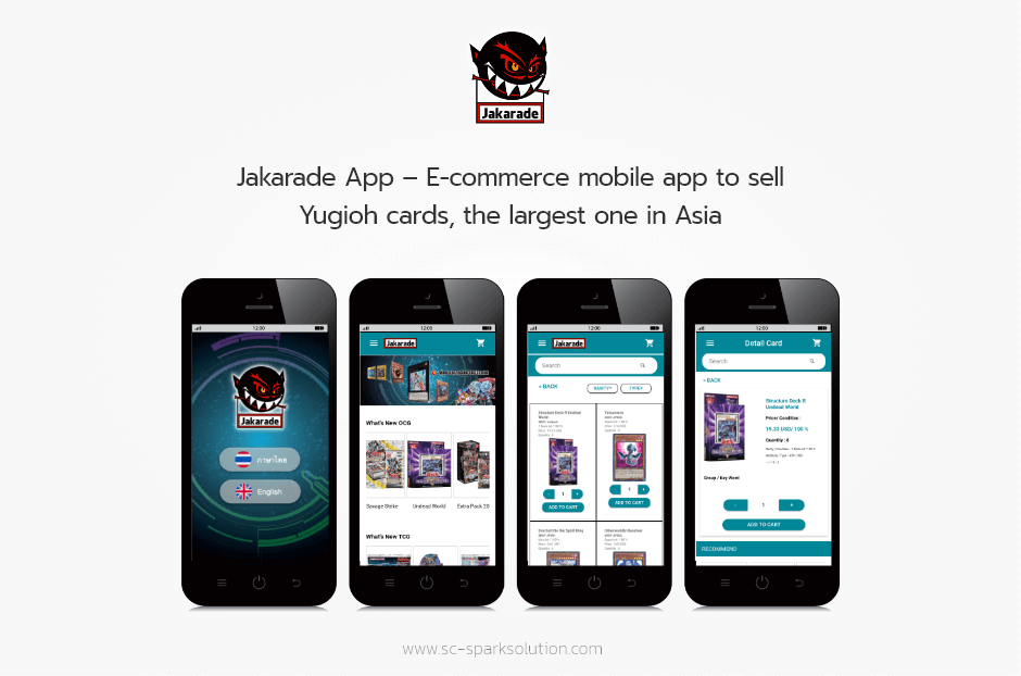 Jakarade App E-commerce mobile app to sell Yugioh cards, the largest one in Asia