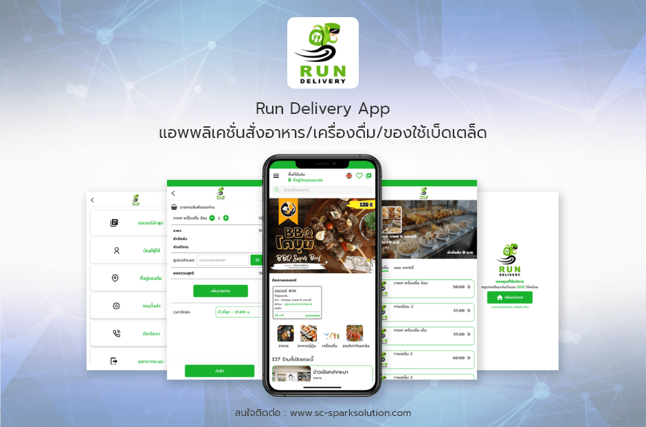 Run Delivery Appแอพพลิเคชั่นสั่งอาหาร/เครื่องดื่ม/ของใช้เบ็ดเตล็ด