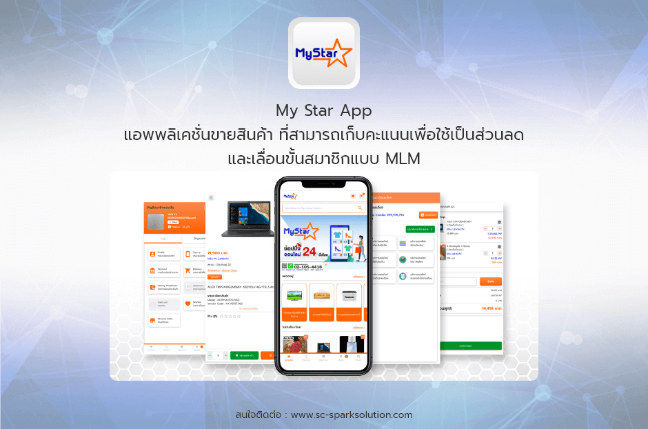 My Star App แอพพลิเคชั่นขายสินค้า ที่สามารถเก็บคะแนนเพื่อใช้เป็นส่วนลด และเลื่อนขั้นสมาชิกแบบ MLM